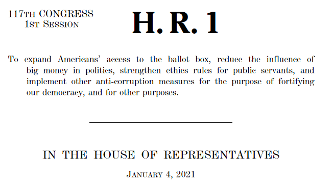 H.R. 1 (2021) Studies and Reference Materials